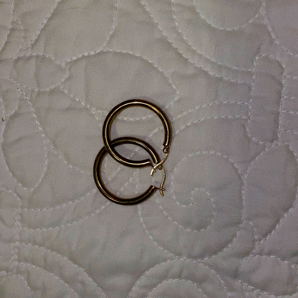 Gold hoop earrings